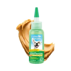TropiClean - Fresh Breath OralCareGel Kit Peanut Butter - Dog