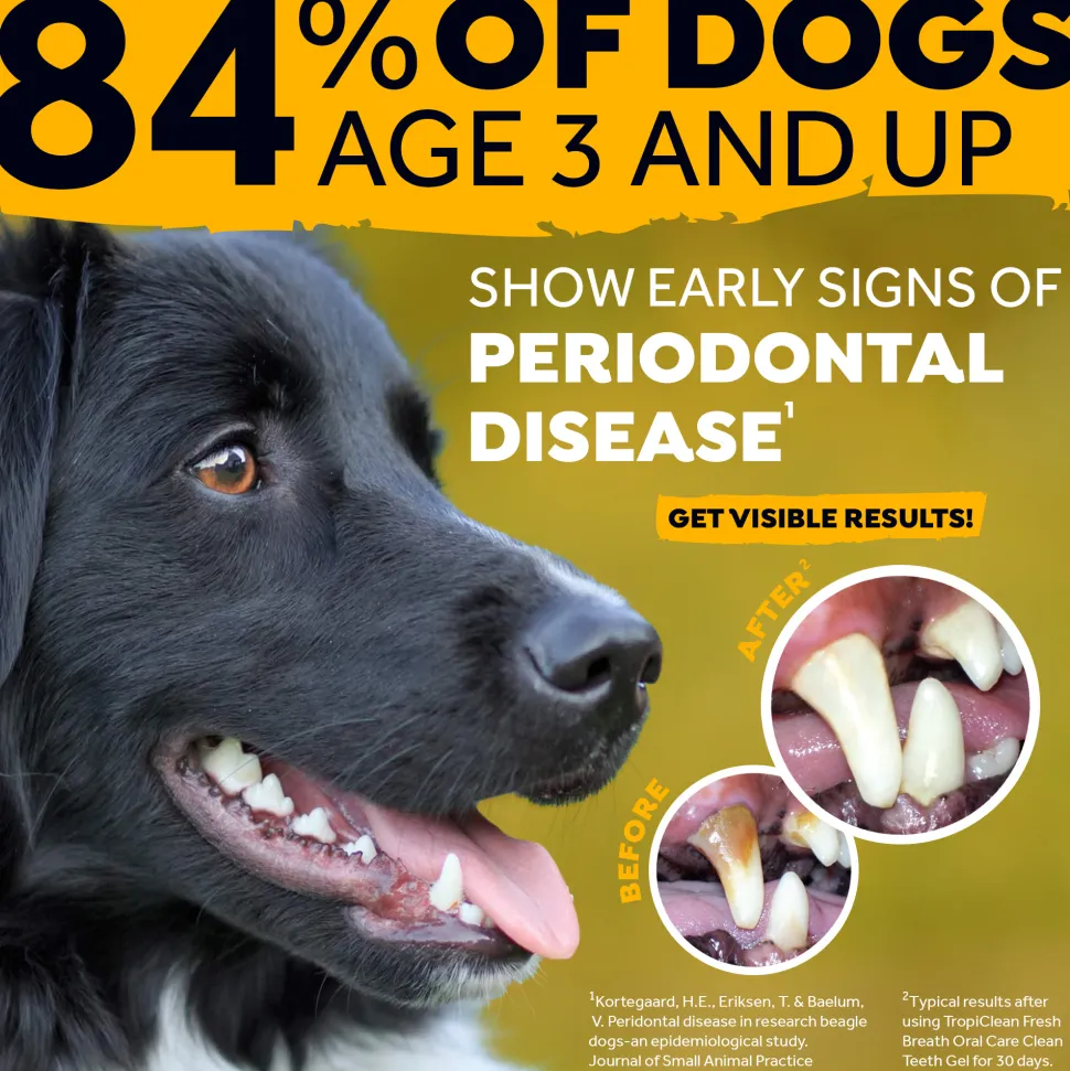 TropiClean - Fresh Breath OralCareGel Kit Peanut Butter - Dog