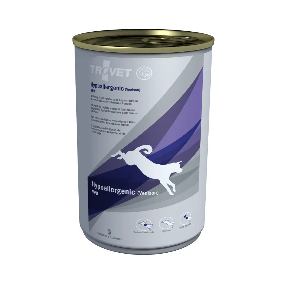 TROVET Hypoallergenic VPD (Venison) Hond - Blik