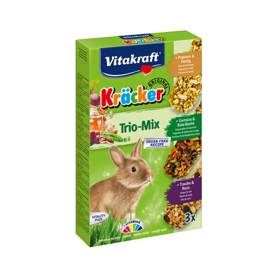 Vitakraft Trio-Mix Konijn Popcorn, Groente & Noot