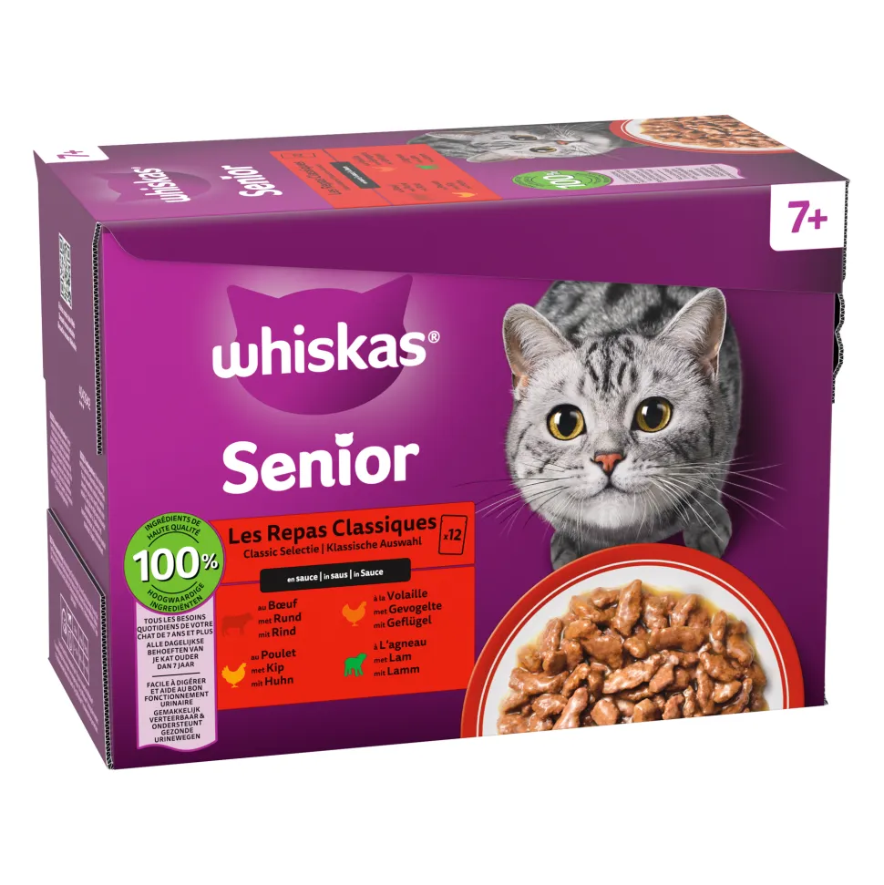 Whiskas 7+ Classic Selectie in saus