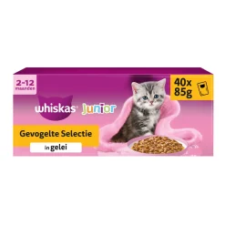 Whiskas Junior Gevogelte Selectie in Gelei - Multipack