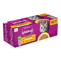 Whiskas 1+ Natvoer - Gevogelte Selectie in Gelei
