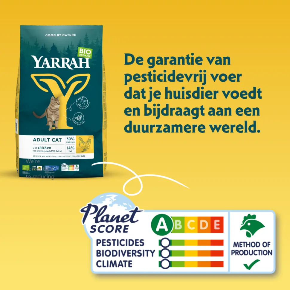 Yarrah - Droogvoer Kat met Kip Bio