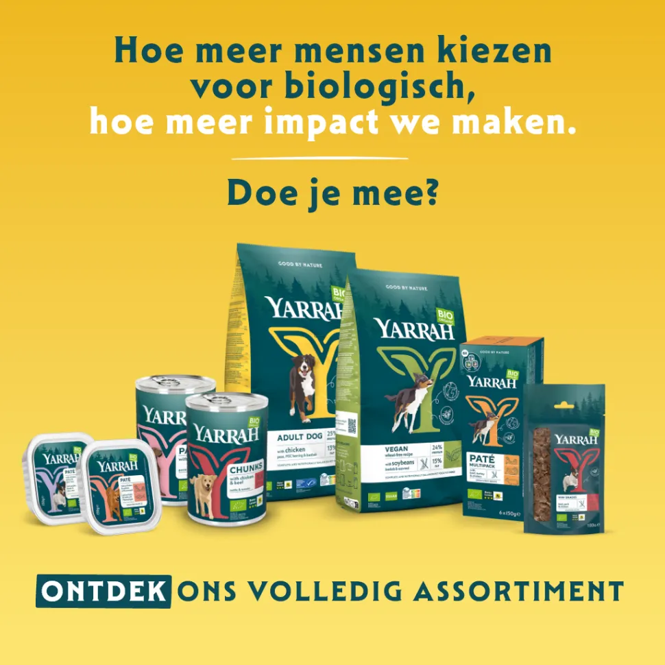 Yarrah - Natvoer Hond Blik Chunks met Rund Bio