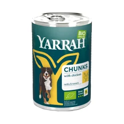 Yarrah - Natvoer Hond Blik Chunks met Kip Bio