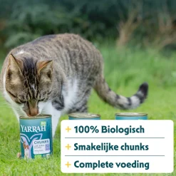 Yarrah - Natvoer Kat Blik Chunks met Kip & Kalkoen Bio