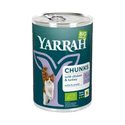 Yarrah - Natvoer Kat Blik Chunks met Kip & Kalkoen Bio