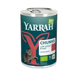 Yarrah - Natvoer Kat Blik Chunks met Kip & Rund Bio