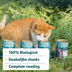 Yarrah - Natvoer Kat Blik Chunks met Kip & Rund Bio