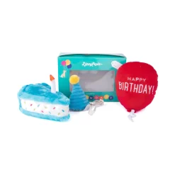 ZippyPaws Pup Birthday Box Blue