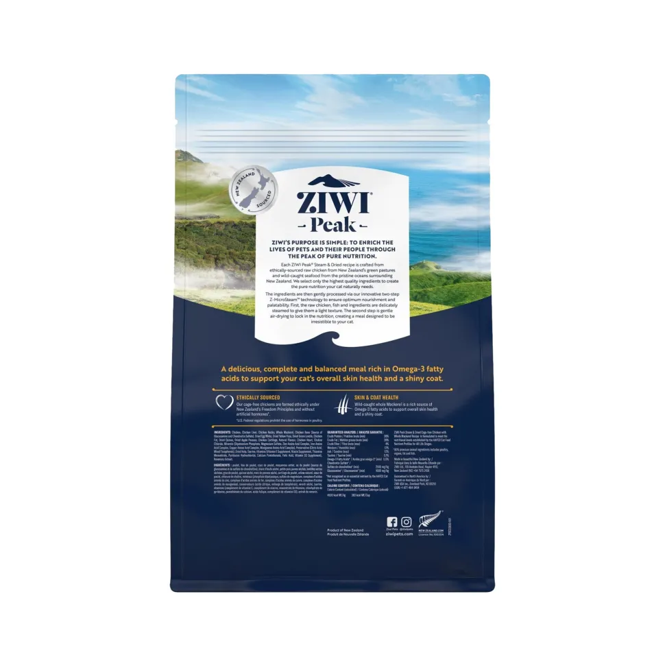 Ziwi Steam & Dried kattenvoeding - Kip
